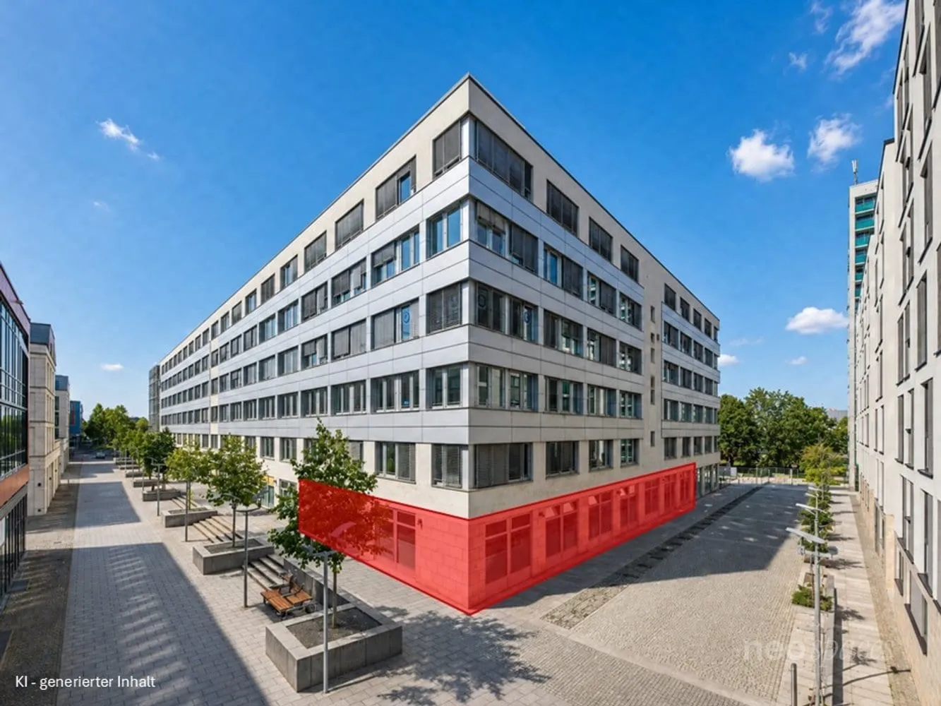 Representative corner space at Wiener Platz – 236 m² on ground floor, directly at Dresden Main Station